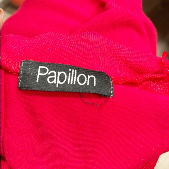 Papillon Red Bell Sleeve Dress - Picture 4 of 6